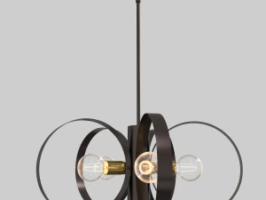 bronze chandelier 46425-07 by livex lighting 3D Model