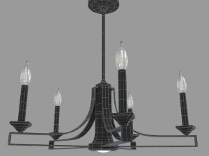 chandelier 40055-07 by livex lighting Model 3D