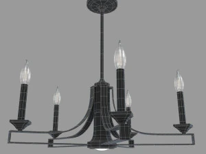 chandelier 40055-07 by livex lighting 3D Model
