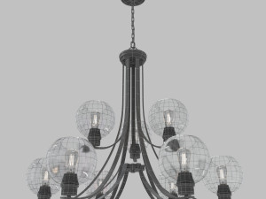 pruitt chandelier pruc5034mbk by quoizel 3D 模型