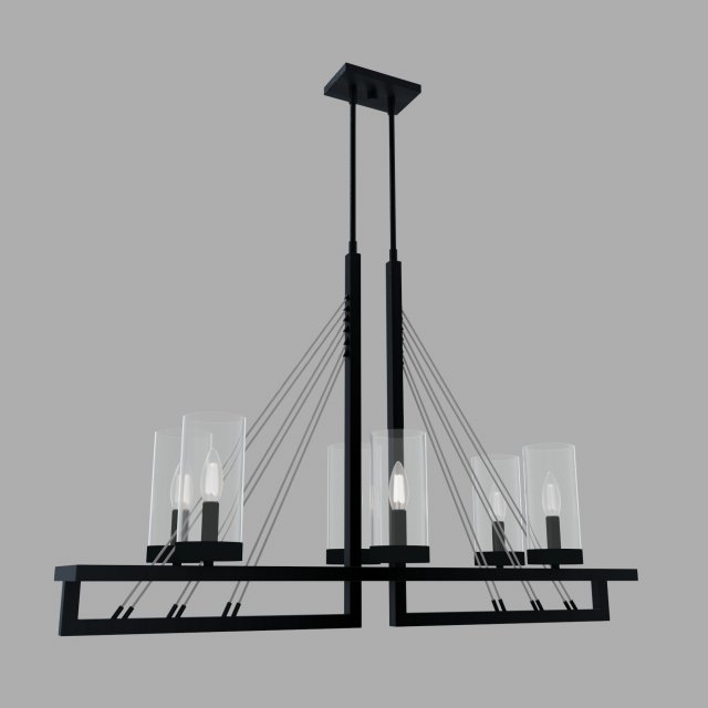brosnan island chandelier qf5278mbk by quoizel 3D मॉडल .c4d .max .obj .3ds .fbx .stl .blend 