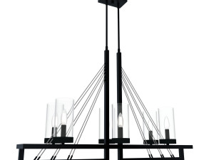 brosnan island chandelier qf5278mbk by quoizel 3D मॉडल