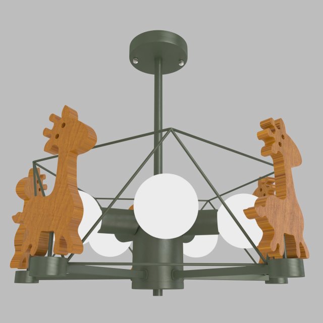 giraffe chandelier Model 3D .c4d .max .obj .3ds .fbx .stl .blend 