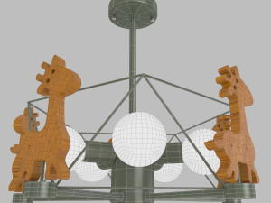 giraffe chandelier Model 3D