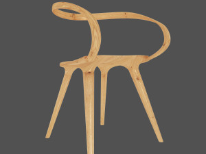 modern wood chairs for your dining room 3D 模型