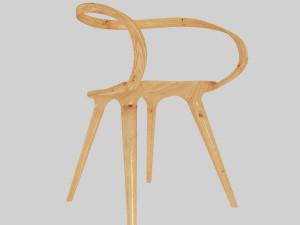 modern wood chairs for your dining room 3D मॉडल