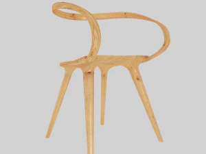 modern wood chairs for your dining room 3D Model