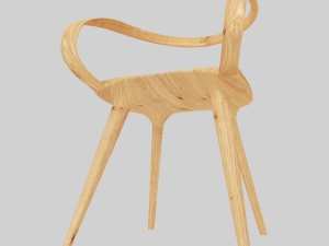 modern wood chairs for your dining room 3D मॉडल