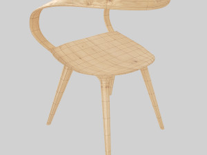 modern wood chairs for your dining room 3D मॉडल