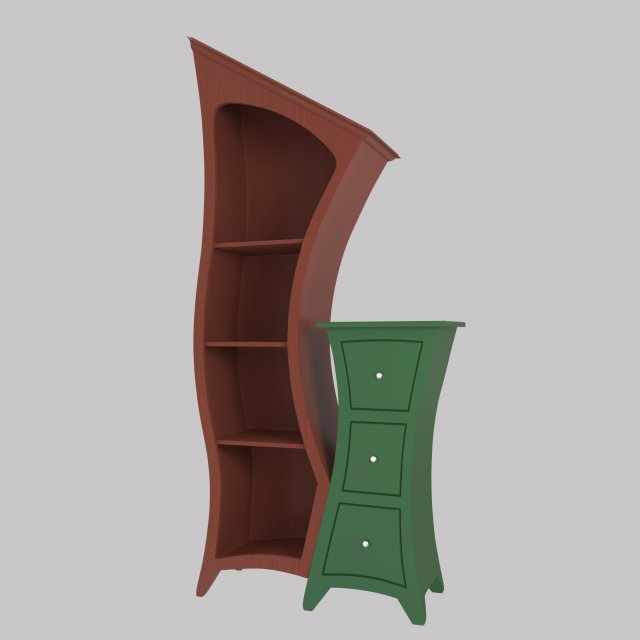 wood shelf - magnifique Modelo 3D .c4d .max .obj .3ds .fbx .stl .blend 