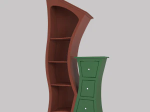 scaffale in legno - magnifico Modello 3D