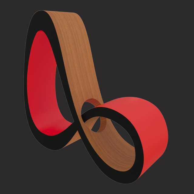 ribbon armchair - infinite 3D Model .c4d .max .obj .3ds .fbx .stl .blend 
