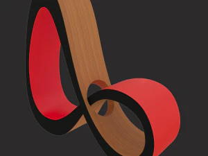 리본 안락 의자 - 무한 3D 모델