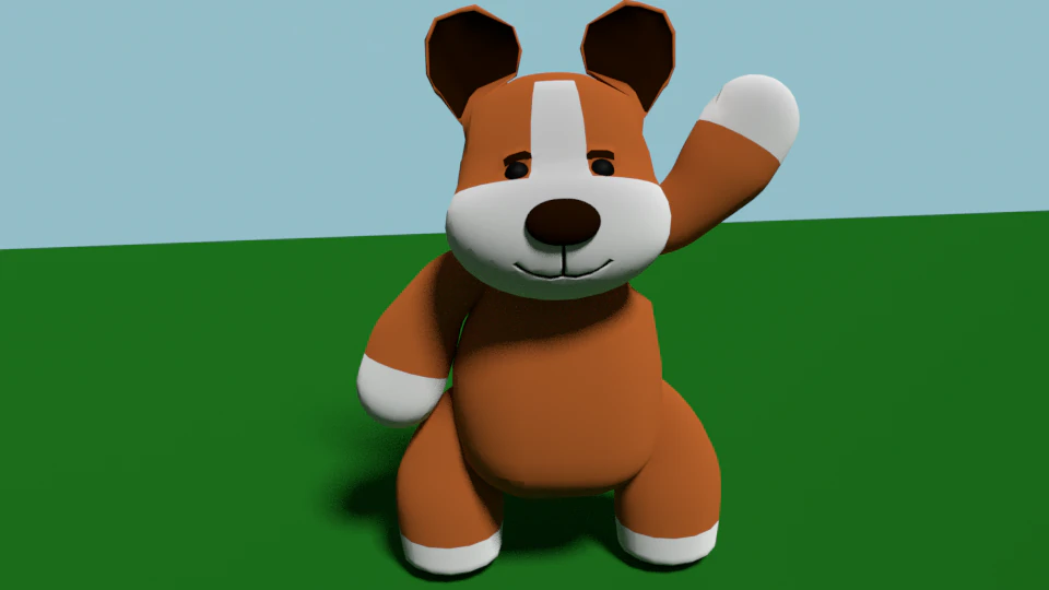 Dog of teddy 3D Model .c4d .max .obj .3ds .fbx .stl .blend 