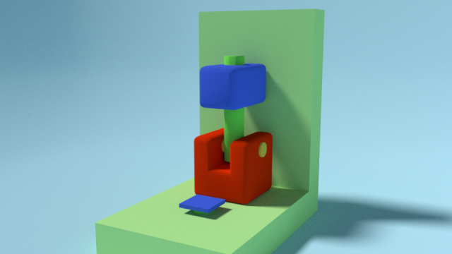 animated toy hammer low poly 3D Model .c4d .max .obj .3ds .fbx .stl .blend 