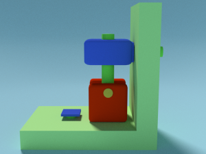 animated toy hammer low poly 3D Model