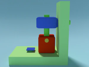 animated toy hammer low poly 3D Model