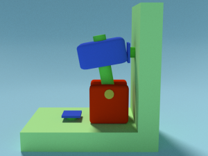 animated toy hammer low poly 3D Model