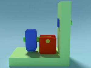 animated toy hammer low poly 3D Model
