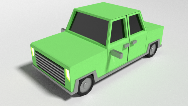 car low poly Model 3D .c4d .max .obj .3ds .fbx .stl .blend