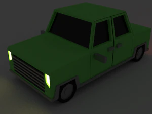 mobil poli rendah Model 3D