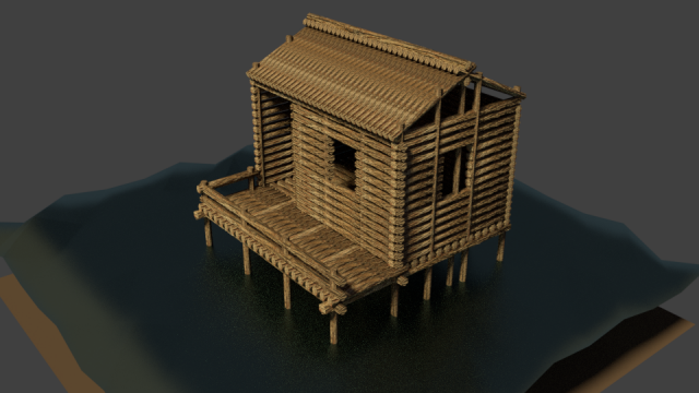 palafito 3Dモデル .c4d .max .obj .3ds .fbx .stl .blend 
