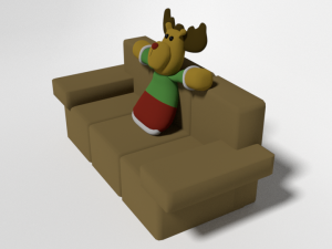 Christmas teddy peluche navideo 3D Model