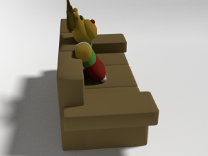 Christmas teddy peluche navideo 3D Model