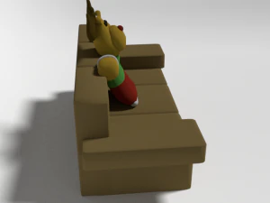 Christmas teddy peluche navideo 3D Model