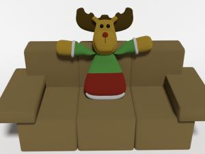 Christmas teddy peluche navideo 3D Model