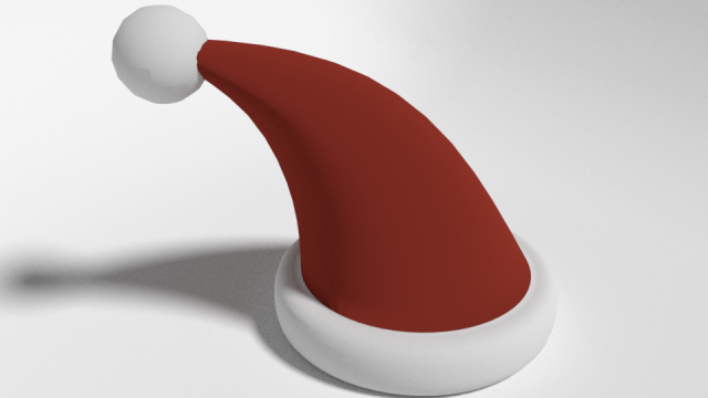 christmas hat gorro navideo low poly 3D Model .c4d .max .obj .3ds .fbx .stl .blend 