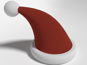 christmas hat gorro navideo low poly 3D 模型