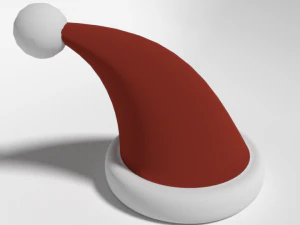 chapeau de noël gorro navideo low poly Modèle 3D