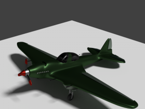 Il-2 fighter plane il-2 avin de combate Model 3D