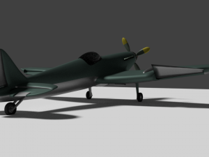 Supermarine spitfire warplane avin de guerra Modèle 3D