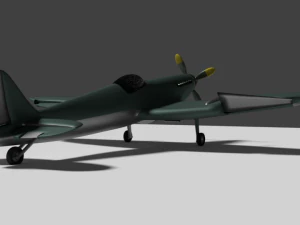 Supermarine spitfire warplane avin de guerra 3D Model