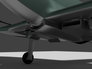 Supermarine spitfire warplane avin de guerra Modèle 3D
