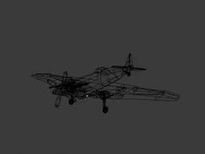 Supermarine spitfire warplane avin de guerra 3D Model