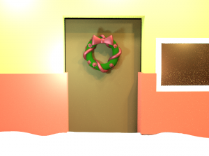 christmas wreath corona de navidad Model 3D
