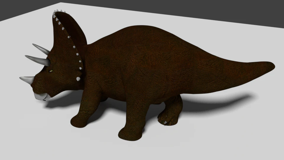 Triceratops 3D Model .c4d .max .obj .3ds .fbx .stl .blend 