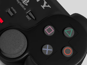 Dualshok 2 ps2 controller-control de ps2 3D Model