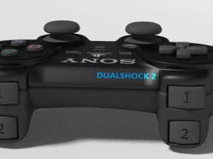 Dualshok 2 ps2 controller-control de ps2 3D Model
