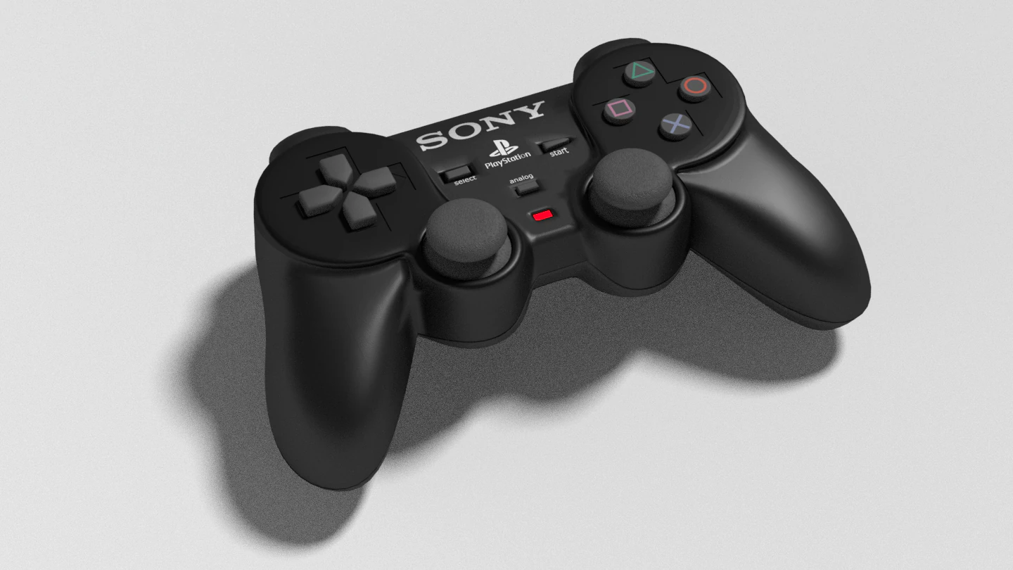 Dualshok 2 ps2 controller-control de ps2 3D Model .c4d .max .obj .3ds .fbx .stl .blend 