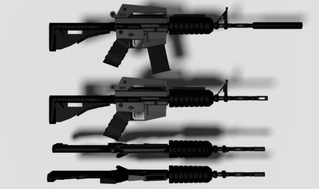 Rifle Colt M4A1 Free 3D Model in Assault Rifles 3DExport