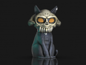 Skull cat 3D Print Model