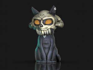 Skull cat 3D प्रिंट मॉडल