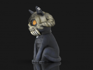 Skull cat 3D प्रिंट मॉडल