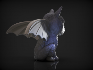 Gargoyle cat Model Cetak 3D