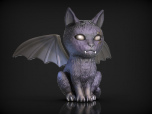 Gargoyle cat Model Cetak 3D