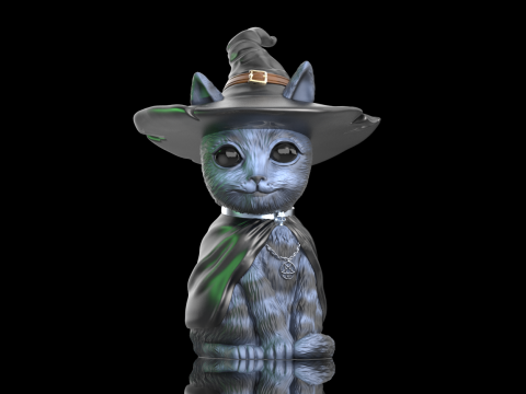 Witch cat 3D प्रिंट मॉडल